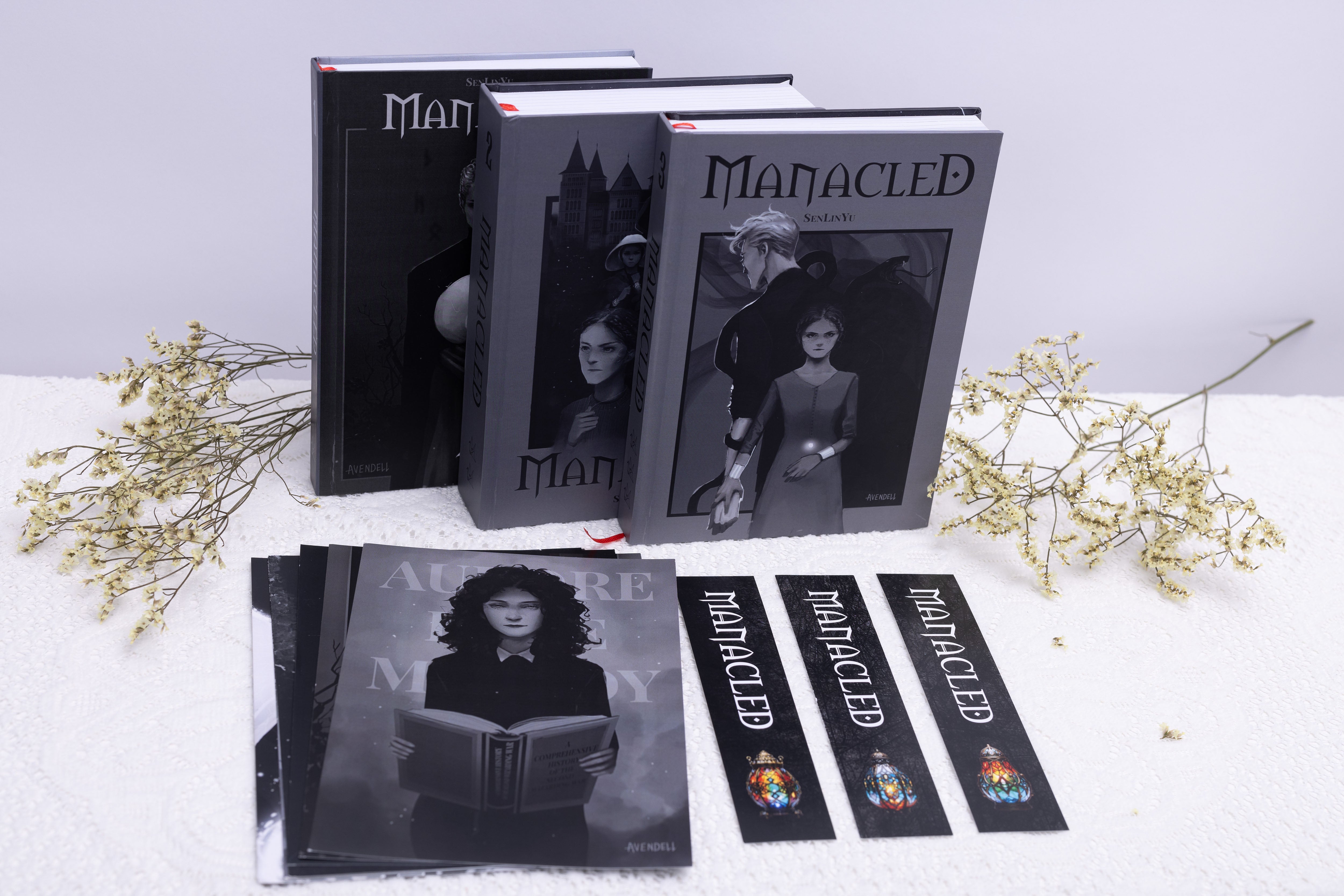 Manacled Books - Deluxe 3-Volume Edition with Illustrations - Complete Series. Exclusive Poster Gift Set Included
